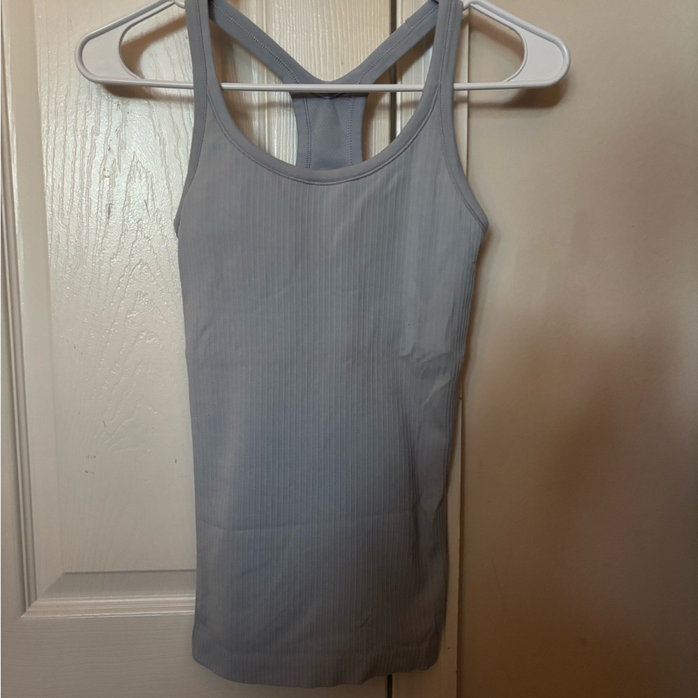 Lululemon Ebb to Street Tank size 2 blue linen